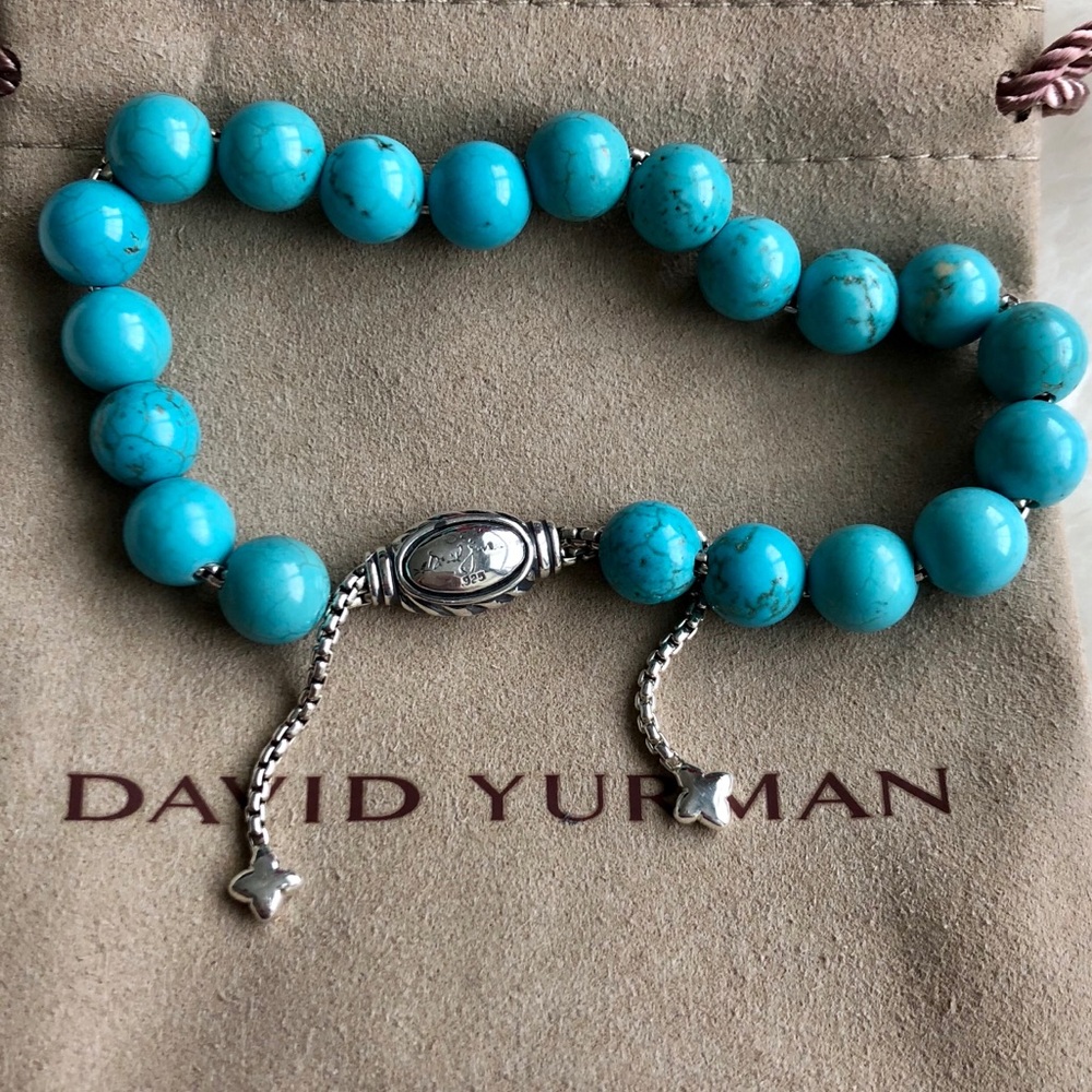 David Yurman Turquoise Spiritual Bead Bracelet